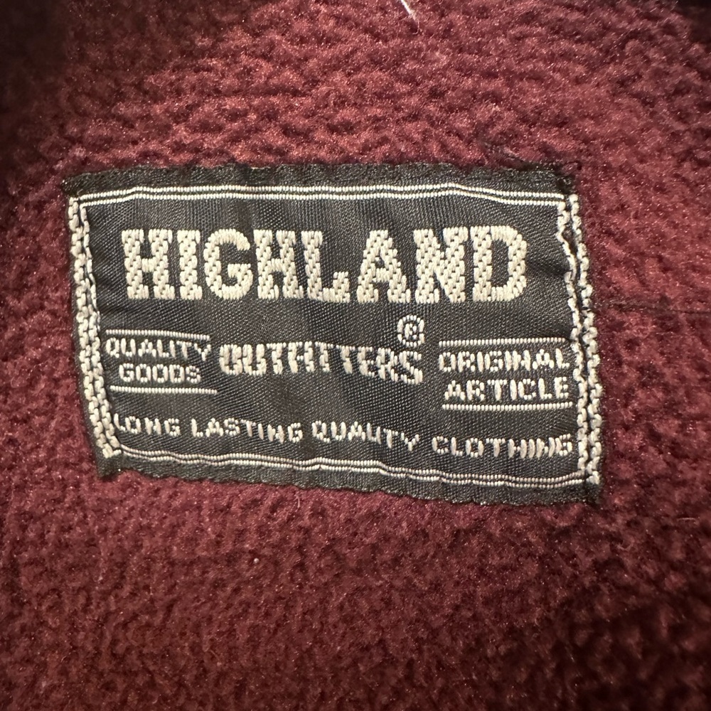 Highland Outfitters Fleece Lined Denim Shirt Jacket Men’s L Blue Button Up - Picture 7 of 9